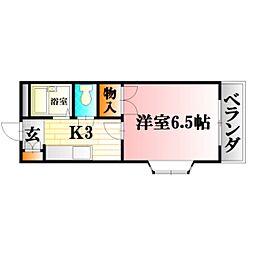 ソギモトビル 1Kの間取図画像