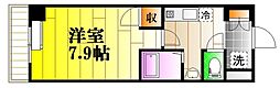 サンリバーカベ 1Kの間取図画像