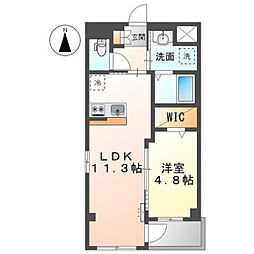 ラブリサ 1LDKの間取図画像
