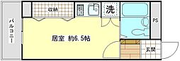 ブランニュー金沢文庫 ワンルームの間取図画像