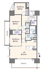 ウィスティリア長泉サウス 3LDKの間取図画像