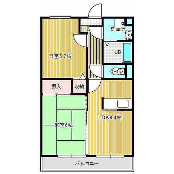 グランステージ 301｜大分県中津市沖代町1丁目(賃貸マンション2LDK・3階・48.73㎡)の写真 その2