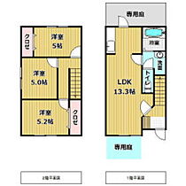 サンガーデン中津東 H ｜ 大分県中津市定留（賃貸一戸建3LDK・--・69.50㎡） その2