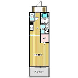 マキシム天神 1Kの間取図画像