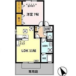 ハナズオウ 1LDKの間取図画像