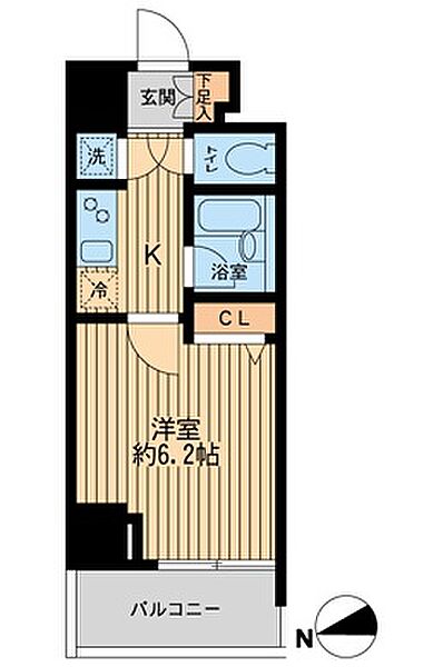 HF早稲田レジデンス 103｜東京都新宿区弁天町(賃貸マンション1K・1階・21.51㎡)の写真 その2