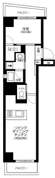 コスモグレイス新宿 6F｜東京都新宿区余丁町(賃貸マンション1LDK・6階・41.15㎡)の写真 その2