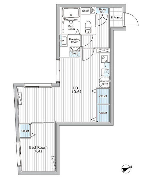 レジデンス市谷仲之町 306｜東京都新宿区市谷仲之町(賃貸マンション1LDK・3階・40.92㎡)の写真 その2