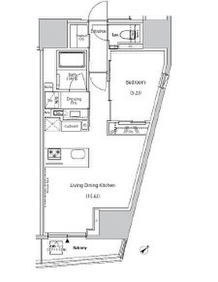 ザ・パークハビオ市ヶ谷ウエスト 1104｜東京都新宿区市谷田町２丁目(賃貸マンション1LDK・11階・51.00㎡)の写真 その2