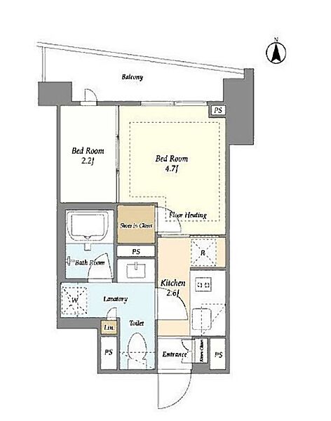 リーブルグラント四谷三丁目（LIBRGRANT四谷三丁目） 432｜東京都新宿区四谷４丁目(賃貸マンション2K・4階・25.89㎡)の写真 その2