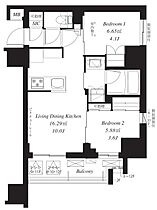 フレンシア御徒町 804 ｜ 東京都台東区東上野１丁目20-4（賃貸マンション2LDK・8階・40.47㎡） その2