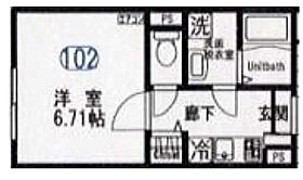 カルフール浅草 102 ｜ 東京都台東区浅草６丁目25-6（賃貸マンション1R・1階・22.78㎡） その2