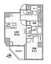 シーフォルム浅草II（SYFORME浅草II） 401 ｜ 東京都台東区浅草３丁目3-4（賃貸マンション1LDK・4階・40.42㎡） その2