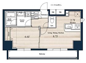 Nステージ秋葉原（エヌステージ秋葉原） 801 ｜ 東京都千代田区神田佐久間町３丁目34-3（賃貸マンション1LDK・8階・42.57㎡） その2