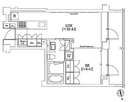 カスタリア市ヶ谷 407 ｜ 東京都新宿区市谷薬王寺町14-4（賃貸マンション1LDK・4階・40.54㎡） その2