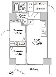 リテラス浅草橋イースト 2LDKの間取図画像