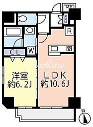 グランヴァン浅草橋駅前 3階1LDKの間取り