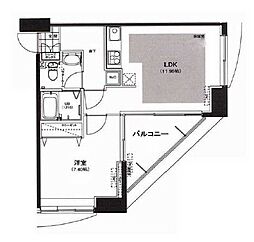 サウンドおしあげ 1LDKの間取図画像