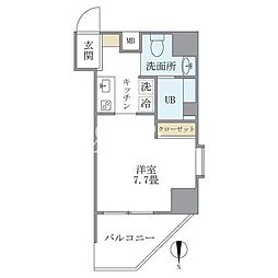 KDXレジデンス御徒町 1Kの間取図画像