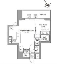 台東区蔵前4丁目マンション 1LDKの間取図画像