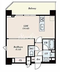 PASEO上野御徒町 1LDKの間取図画像