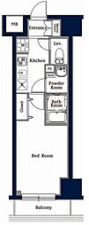 N-stageUeno 1Kの間取図画像