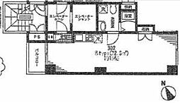 フルエント蔵前 ワンルームの間取図画像