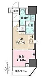 ルフォンプログレ元浅草マークス 1DKの間取図画像