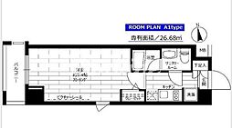 ステージファースト新御徒町 1Kの間取図画像