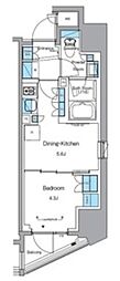 プライムアーバン浅草テラス 1DKの間取図画像