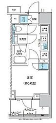 ザ・パークハウス浅草橋タワーレジデンス 1Kの間取図画像