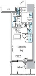 ParkAxis浅草・田原町 1Kの間取図画像