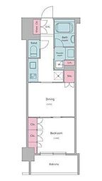 RESIDIA浅草橋 1DKの間取図画像