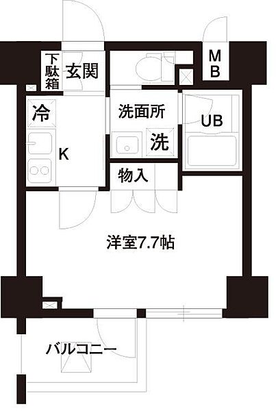 レジディア白金高輪 703｜東京都港区高輪１丁目(賃貸マンション1K・7階・25.20㎡)の写真 その2