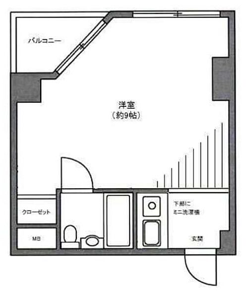 インペリアル赤坂フォーラム 209｜東京都港区赤坂７丁目(賃貸マンション1R・2階・21.33㎡)の写真 その2
