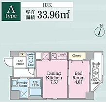 ウテナ西麻布 201 ｜ 東京都港区西麻布２丁目7（賃貸マンション1LDK・2階・33.96㎡） その2