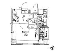 ハイズ　ディレット(HY、s diletto） 403 4階1Kの間取り