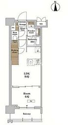 RJRプレシア蒲田 3階1LDKの間取り