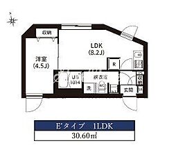 REPURE南大井RESIDENCE 1LDKの間取図画像