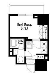 レジディア大森3 1Kの間取図画像