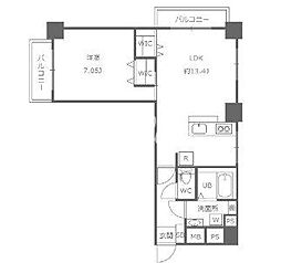 大森ハウス 1LDKの間取図画像