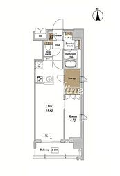 RJRプレシア蒲田 1LDKの間取図画像