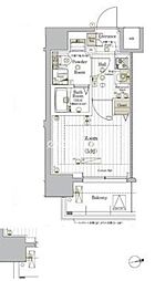 リライア大森 1Kの間取図画像