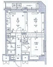 東京蒲田スクエアタワー 2DKの間取図画像
