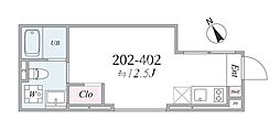 ザ・トリアス121(the trias 121) ワンルームの間取図画像