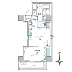 ルフォンプログレ大森西 1LDKの間取図画像