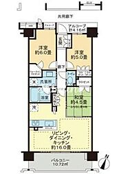 ドレッセ西馬込 3LDKの間取図画像