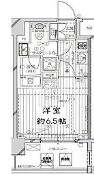 レガリス品川南大井パークサイド 1Kの間取図画像