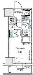 ParkCube大井町レジデンス 1Kの間取図画像