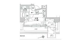 アイルカナーレ品川南 ワンルームの間取図画像